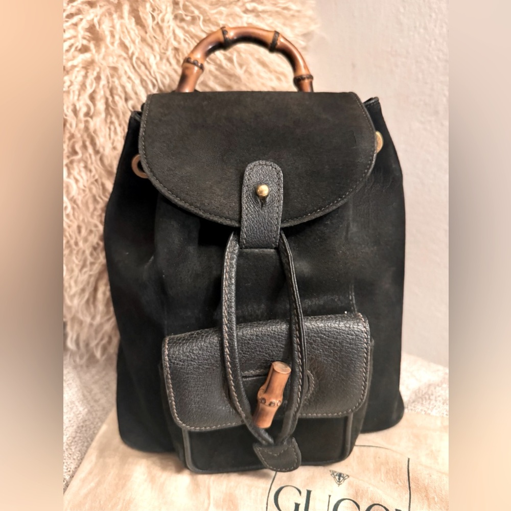 AUTHENTIC GUCCI SUEDE BACKPACK VINTAGE